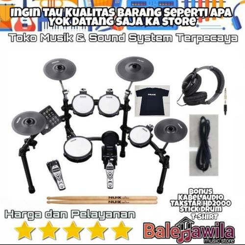 Foto Produk Drum Elektrik Electric Drum Set Nux DM 7X New NUX DM7X Bonus Headphone dari TIPTOP MUSIK&SOUNDSYSTEM