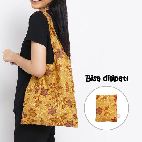 Foto Produk Anakara Tas Belanja Lipat Batik Sogan Peranakan - Brown dari Anakara