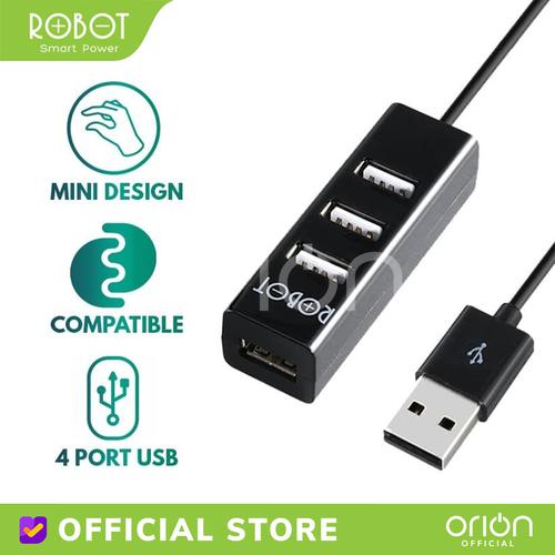 Foto Produk ROBOT H140-80 USB Port Hub 4 Port 2.0 High Speed Data Transfer 80cm dari ORION Official
