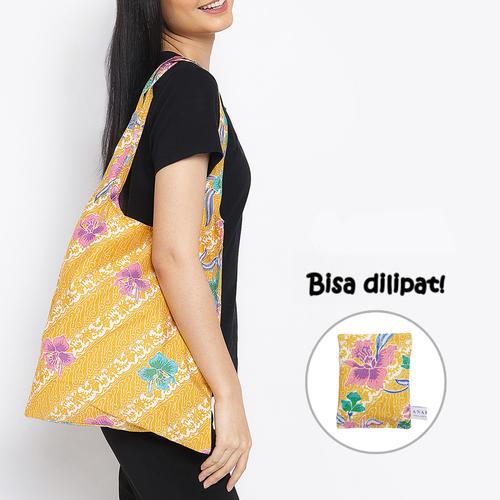 Foto Produk Anakara Tas Belanja Lipat Batik Yelly Flowy - Yellow dari Anakara