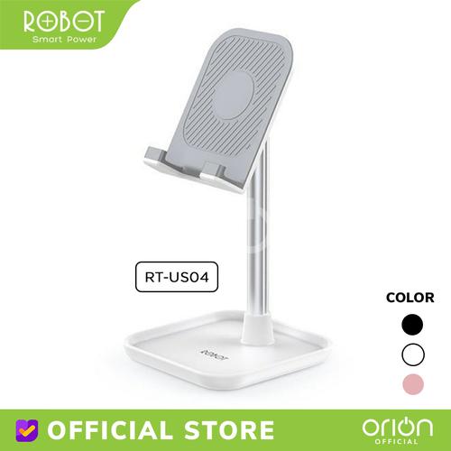Foto Produk ROBOT RT-US04 Liftable Stand HP Aluminium Alloy Universal Phone Holder - Hitam dari ORION Official