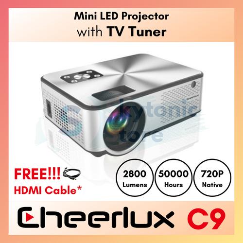 Foto Produk CHEERLUX MINI LED PROJECTOR C9 TV TUNER 2800 LUMEN dari skytonic store