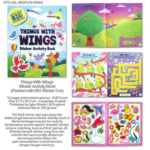 Foto Produk Sticker Activity Book with Big Stickers On the Farm Under Sea Jungle - Things w Wings dari Thevringe