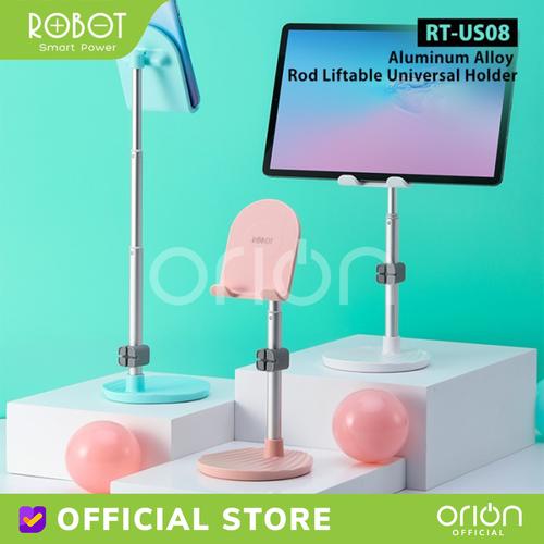 Foto Produk ROBOT RT-US08 Phone Tablet Holder Three-Section Universal Phone Stand - Putih dari ORION Official