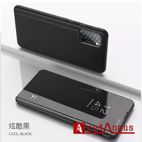 Foto Produk Flip Oppo Reno 5 Reno5 4G Clear View Standing Mirror Cover Case Casing - Putih dari redangus