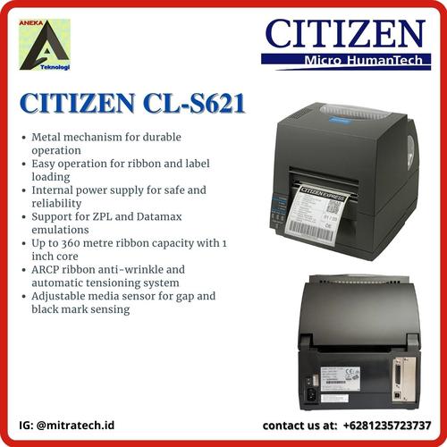 Gambar Label Barcode Printer CITIZEN CL-S621 (203 dpi) dari Mitra Aneka Teknologi Kota Surabaya Tokopedia