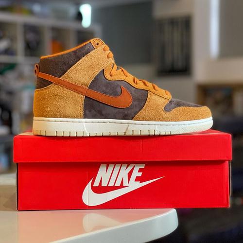 nike dunk hi retro premium dark russet