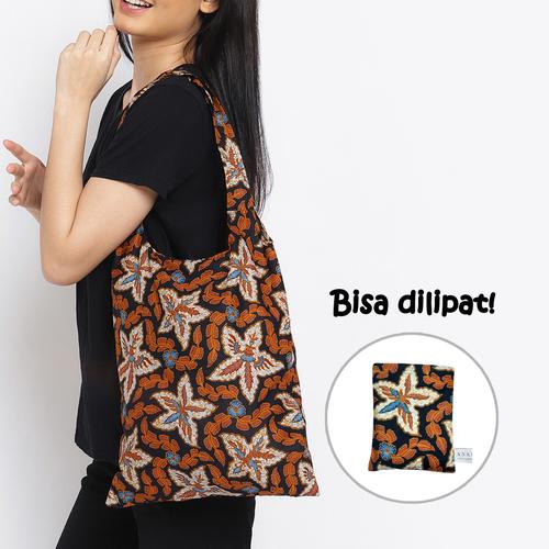 Foto Produk Anakara Tas Belanja Lipat Batik Estella - Black dari Anakara