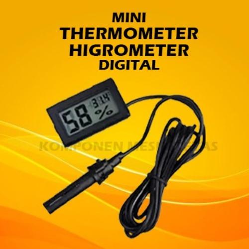 Foto Produk Mini Thermometer Higrometer dengan Kabel Sensor dari Komponen Mesin Tetas