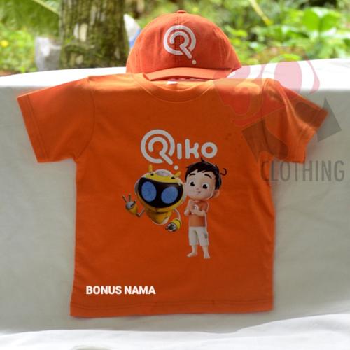 Foto Produk kaos anak unisex riko the series bisa tulis nama dan bonus topi - Orange, 1-2 Tahun dari 305clothing