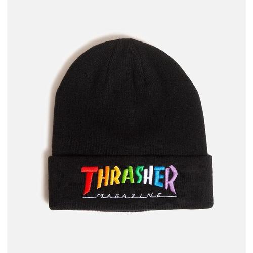 Topi Beanie Thrasher Rainbow Mag Logo 