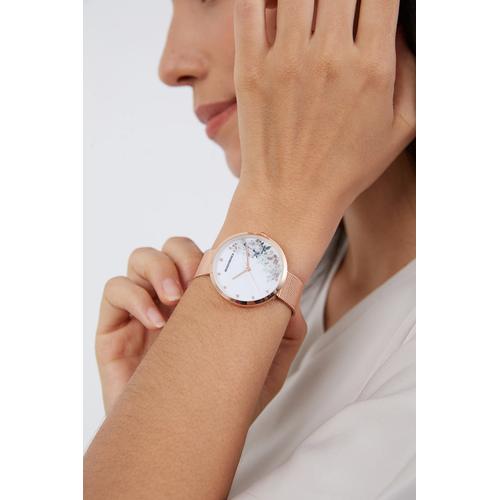 Foto Produk Berrybenka - Jam Tangan Wanita Sophie Cicilia Bright Floral Greyish - Gold, ONE SIZE dari Berrybenka