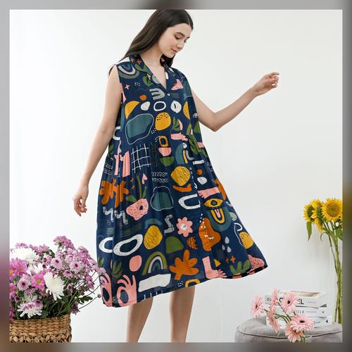 Foto Produk Maja Nightdress - Piyama / Daster Rayon Premium by RAHA Sleepwear dari Raha Sleepwear