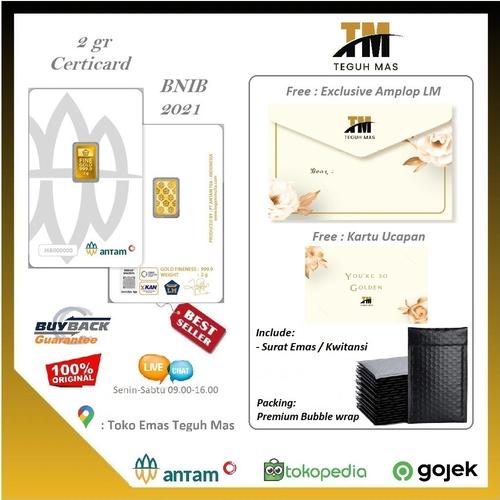 Foto Produk LOGAM MULIA ANTAM @2GR " CERTICARD" LM 999.9% / 89081600 TEGUH MAS dari Toko Teguh Mas