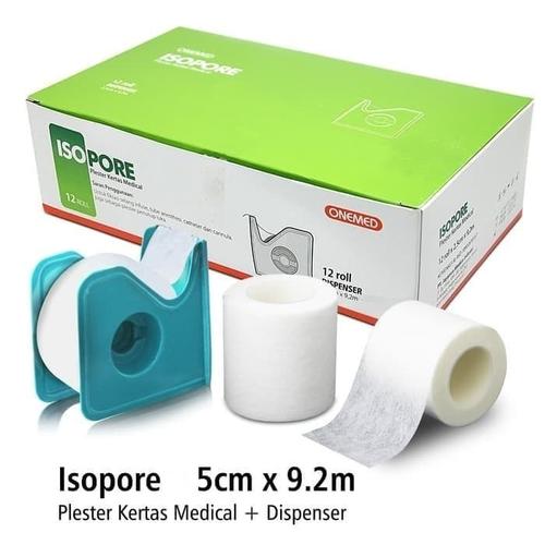 Foto Produk Isopore 5cm x 9,2m + Dispenser Onemed Plester Kertas Medical dari Onemed Rawat Luka