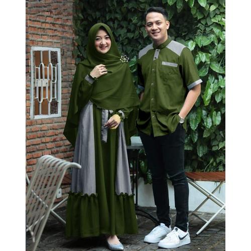 Gambar Couple Kajon / Baju Pasangan / Couple Muslim Terbaru - Kajon hijau dari Sun Oshop Jakarta Utara Tokopedia