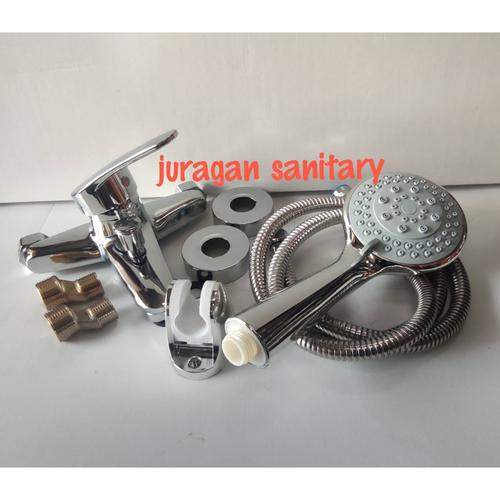 Foto Produk Kran Air/Keran/Shower/Bathtub/Lengkap dengan Shower Panas Dingin dari Juragan Sanitary