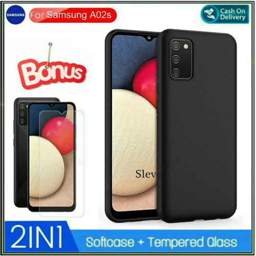 Foto Produk Soft Case Samsung A02s Casing Free Tempered Glass Samsung Galaxy A02s dari RomanAcc