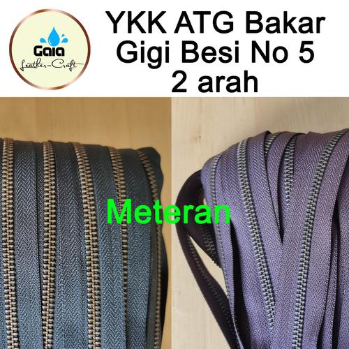 Jual YKK zipper ritsleting resleting besi no 5 dua arah ATG Bakar