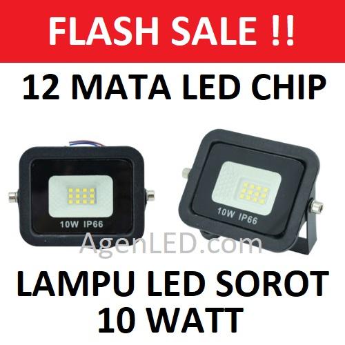 Foto Produk LED SOROT 10W Flood Light Lampu FLOODLIGHT tembak 10 w watt outdoor N1 - Putih dari AgenLED