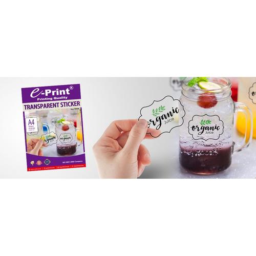 e print transparent sticker