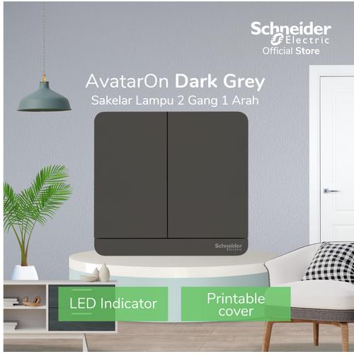 Foto Produk Schneider Electric AvatarOn Saklar Lampu Grey - 2 Gang 1 Arah dari Schneider Electric Home