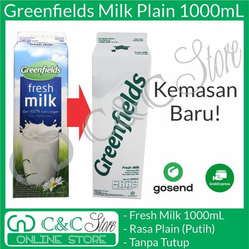 Foto Produk greenfields fresh milk susu segar plain 1000mL 1000 mL 1Liter 1 Liter dari C&C Store