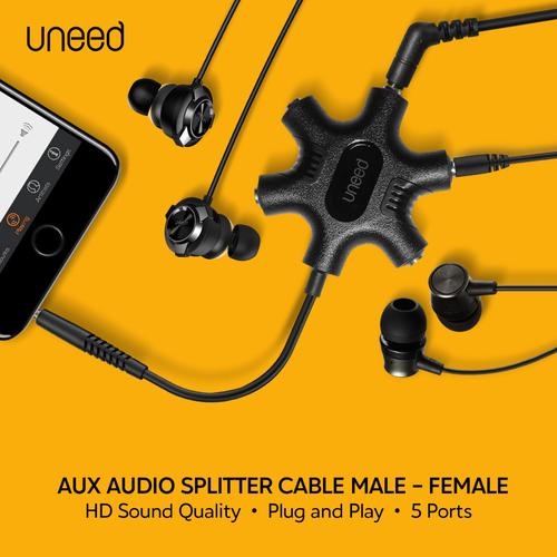 UNEED Kabel Aux Audio Splitter 3.5mm 