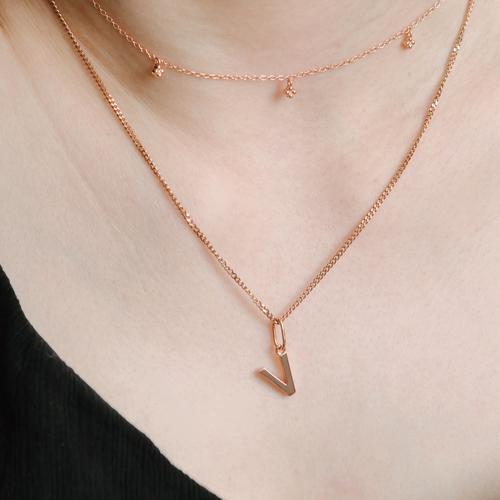 Initial Charm Pendant A-J (ROSE GOLD 