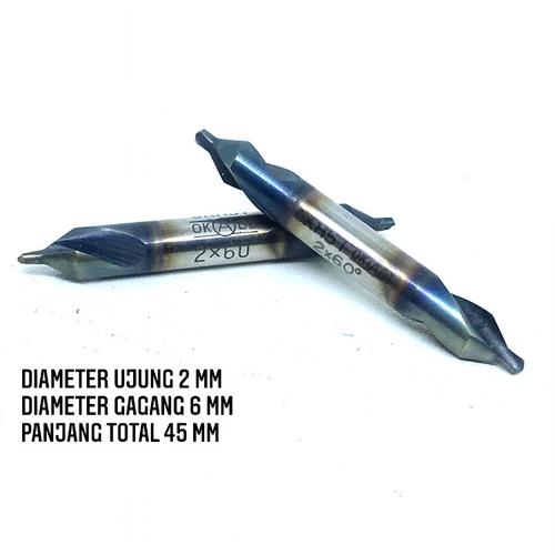 Jual Centre drill center drill 2 x 6 mm merk Okabe seken bekas mulus Kab. Bekasi waroka