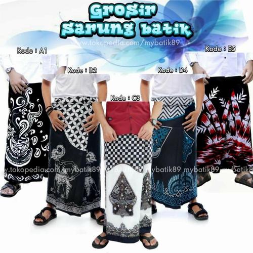 Foto Produk sarung batik Pekalongan / sarung batik wayang - Gunungan Hitam dari my_batik89