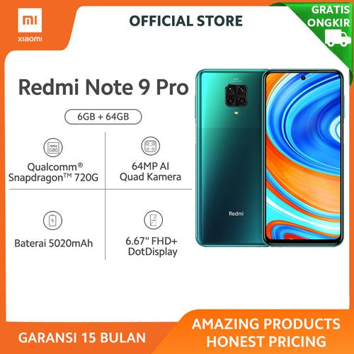 Foto Produk Xiaomi Official Redmi Note 9 Pro 6/64 GB Garansi Resmi Mi Smartphone - Tropical Green dari Xiaomi Official Store