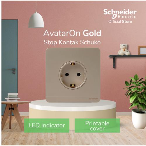 Foto Produk Schneider Electric AvatarOn Stop Kontak Schuko - Gold dari Schneider Electric Home