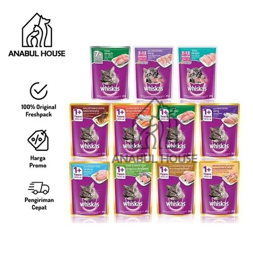 Gambar Makanan Kucing Whiskas Pouch Basah 85GR Kitten Junior Adult Senior - Tuna Adult dari ANABUL HOUSE Jakarta Utara Tokopedia