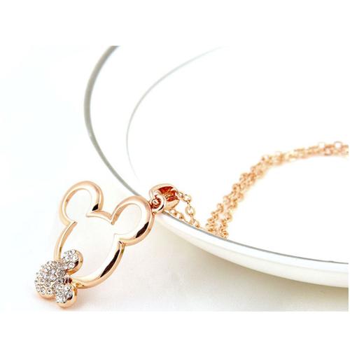 Jual Kalung rose gold miki tikus lapis 