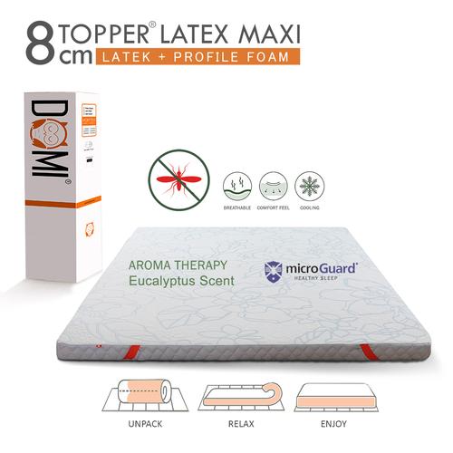 Foto Produk Domi Mattress Topper Latex Maxi 8cm 160 x 200 Eucalyptus Scent dari Domi Bed