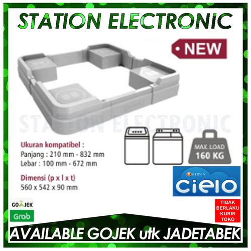 Foto Produk BERVIN CWSA-120 / CWSA120 Dudukan Mesin Cuci Twin Tub & Top Load GREY dari station electronic