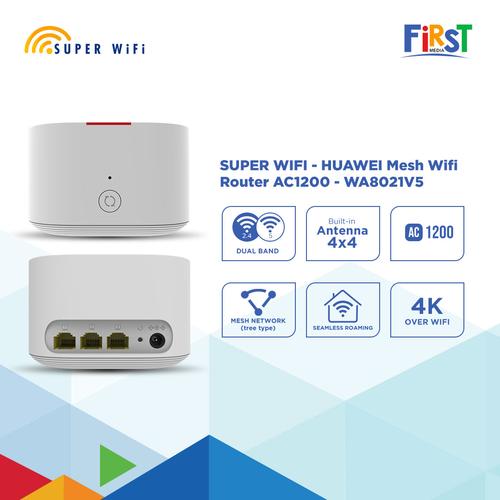 Foto Produk SUPER WIFI - HUAWEI Mesh Wifi Router AC1200 - WA8021V5 dari First Media Store