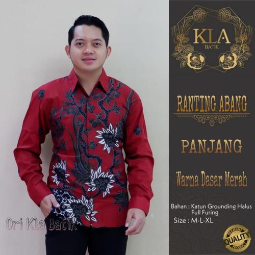 Jual Batik Ranting Abang Kemeja Batik Pria Lengan Panjang by KLA - Kota ...