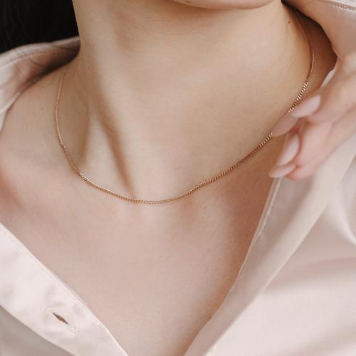 Jual Curb Chain Necklace - Gold - Kab 