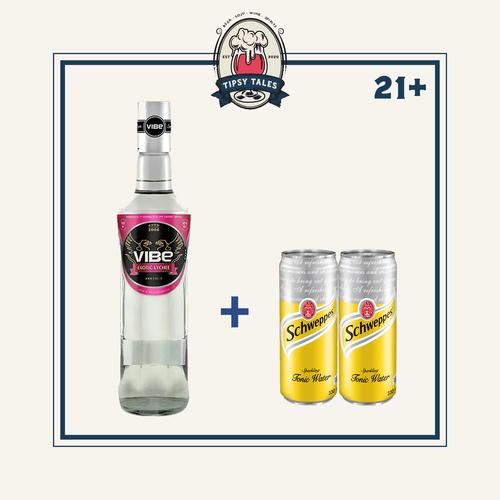 Jual Vibe Exotic lychee / Leci 700ml With 2 Mixer Tonic Water Kota