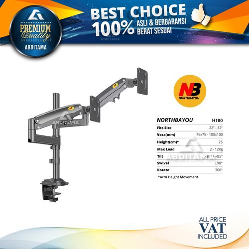 Gambar Bracket Dual Monitor NB H180 17" - 34" Max Load 2 - 9 Kg Gas Spring dari Abditama Official Kota Depok Tokopedia