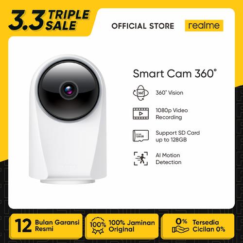 Foto Produk realme Smart Cam 360° Vision, 1080p Video Record, AI Motion Detection dari realme Official Store