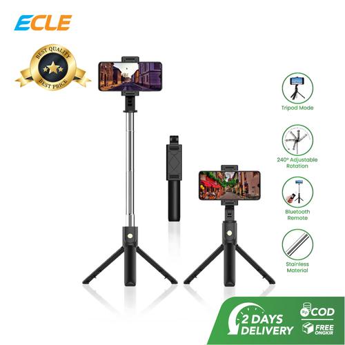 Foto Produk ECLE Selfie Stick Tripod Tongsis/Tomsis Bluetooth Remote Control dari ECLE Official Store