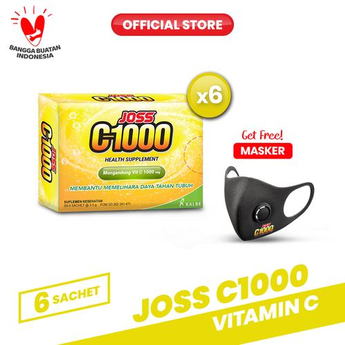 Foto Produk Joss C1000 Vitamin C 6 Pack (36 sachet) FREE Masker dari Bintang Toedjoe Official