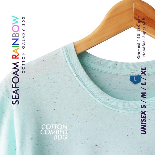 Foto Produk KAOS POLOS BANDUNG WARNA SEAFOAM RAINBOW CEWEK COWOK BAHAN COTTON - S dari COTTONCOMBEDBDG OFFICIAL