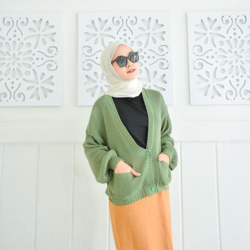 Jual Cardigan Rajut Crop OVERSIZE 