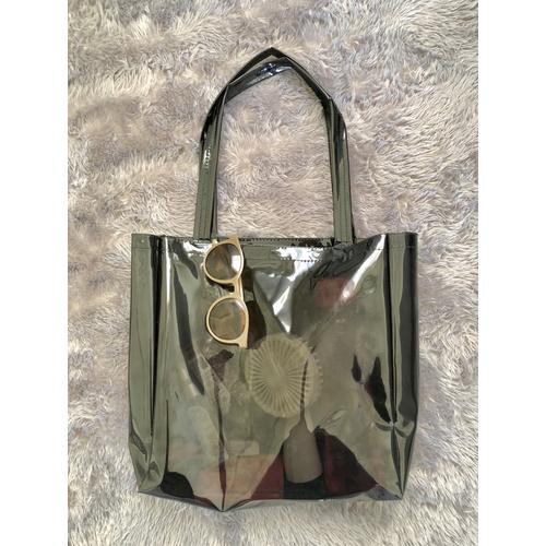 transparent black bag