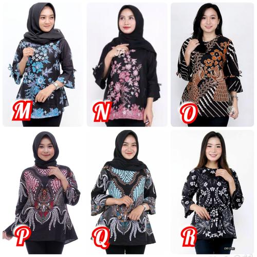 Gambar Baju Batik Wanita / Atasan Batik Wanita / Baju Kantor / Atasan Batik dari BATIK MURAHJAYA undefined Tokopedia