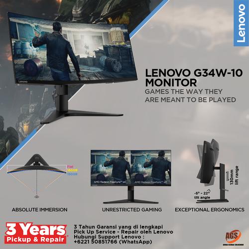 Foto Produk Lenovo Monitor Gaming G34w-10 dari Myclub
